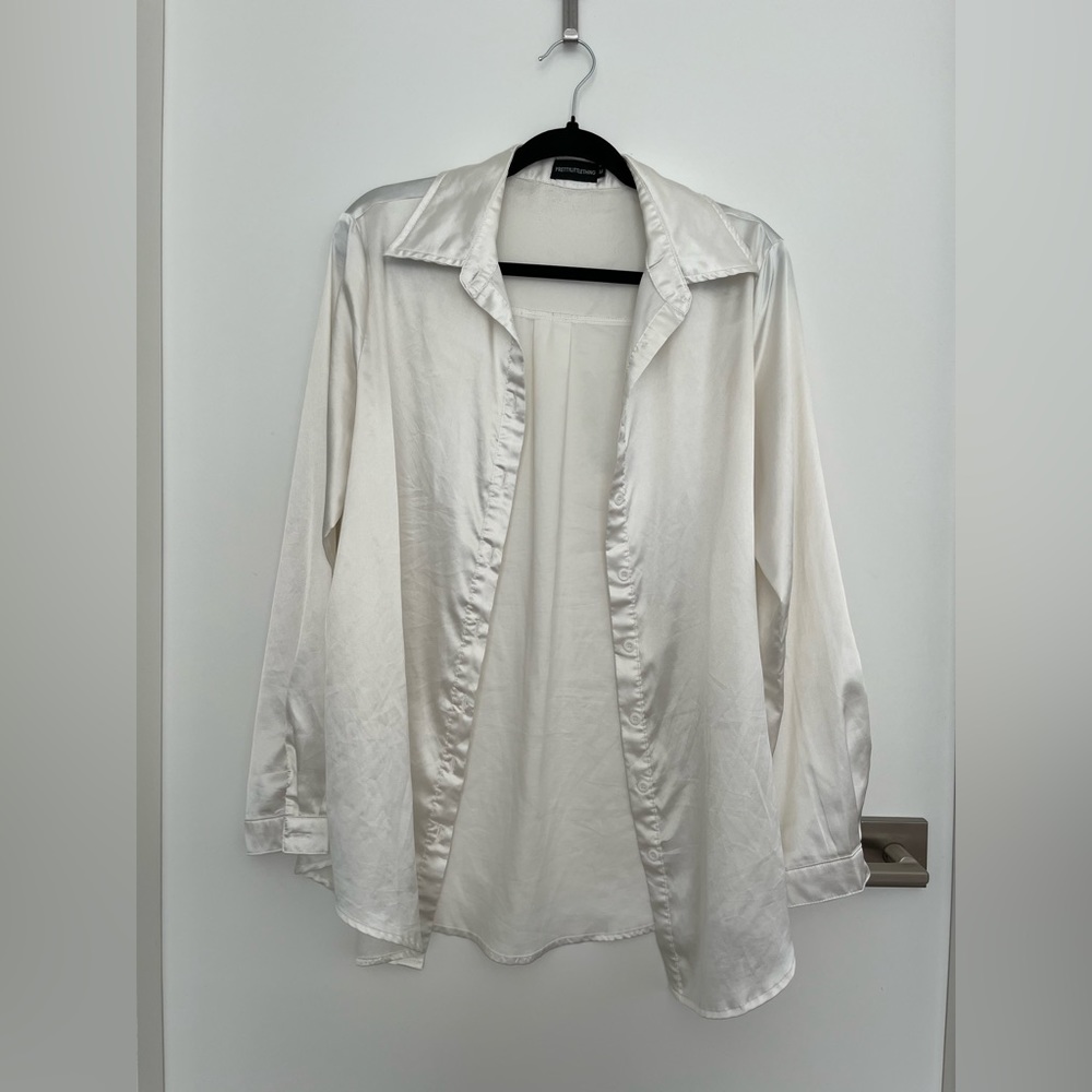 Pretty Little Thing oversized white shirt